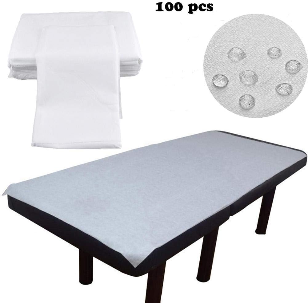 Disposable Massage Table Sheets, 100 Pcs Disposable Spa Bed Sheets Non-Woven Water and Oil Proof Table Bed Cover Sheets for Massage Table, Spa Bed, 70.8” x 31.5”: Arts, Crafts & Sewing
