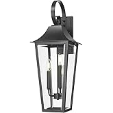 Z-Lite 5008B Gannon 3 Light 28" Tall Outdoor Wall Sconce - Black