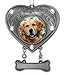 Dog Sympathy Photo Christmas Ornament - in Loving Memory - Pet Keepsake - Heart Shaped - Holds a 1 3/4