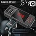Perbeat Wireless In-Car FM Transmitter USB Car Charger Radio Adapter Audio Receiver Stereo Music Modulator Car Kit Hands Free Call AUX Input with Micro SD/TF Card Slot and IR Remote Control