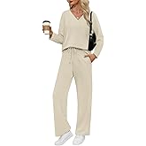 VUTRU Womens 2 Piece Lounge Sets Casual Fall Travel Vacation Outfits Tracksuit Wide Leg Loungewear 2025