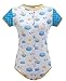 Littleforbig Adult Baby Onesie Diaper Lover (ABDL) Button Crotch Romper Onesie Pajamas-Sleepytime Pattern