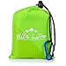 Compact Portable Kanga Pocket Blanket: Packable Outdoor Blankets for Camping - Sand Proof Beach Blanket & Water Resistant Picnic Blanket - Green Mat With Carabiner Clip Carrying Pouch - 55