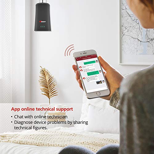 HiBoost Cell Signal Booster for Home and Office Signal Extender Cellular Booster Signal Amplifier Supports up to 3,000 SQ. FT Compatible with AT&T, T-Mobile, Verizon, Sprint, and US Cellular