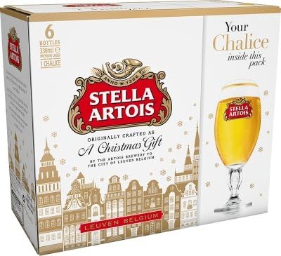 Stella Artois Lager Gift Set With Chalice Glass Amazon Co Uk Beer Wine Spirits
