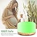 New 450ml Half Wood Grain Aromatherapy Essential Oil Diffuser, ZOOKKI Ultrasonic Diffusers Humidifiers for Essential Oils with 8 Color Changing Lights 4 Timer Setting and Water-less 1 Pack