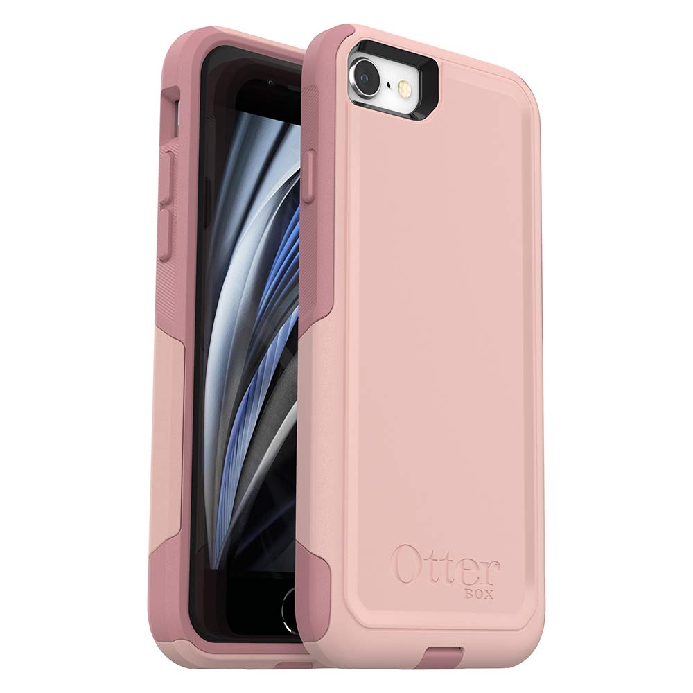 OtterBox iPhone SE 3rd & 2nd Gen, iPhone 8 & iPhone 7 (Not Compatible with Plus Sized Models) Commuter Series Case - Ballet Way (Pink Salt/Blush), Slim & Tough, Pocket-Friendly, with Port Protection