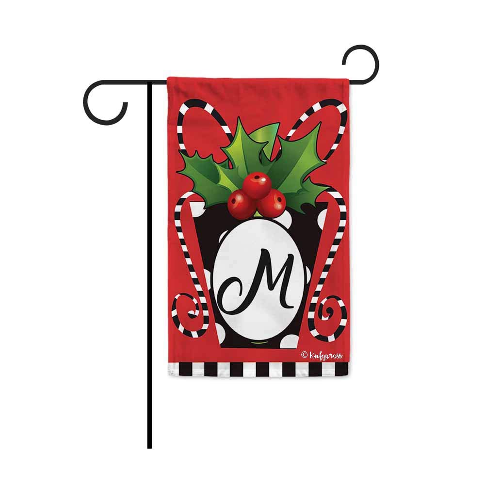 Best Christmas Initial Garden Flag