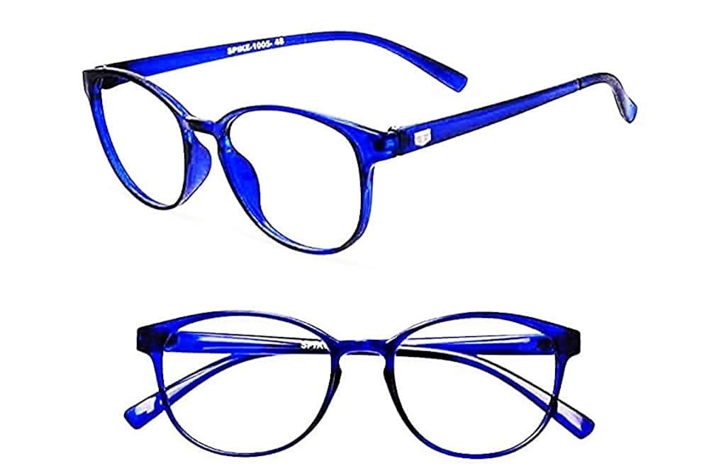 Buy Glasswear Reading Glasses for Men Women Blue Color Round Frame 1.00