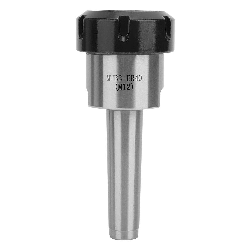 Chuck Shaft Holder Large Clamping Range 40CR Carbon Steel Collet Morse Shank Holder for CNC Lathe ER40-M12