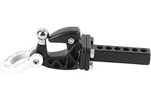 Generic RC Trailer Hitch - Premium Aluminum Build for SCX10 RC Crawler - Enhances Cars Realism (Silver)