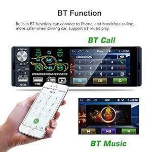 Honboom Autoradio Bluetooth Handsfree Car Stereo Receiver with 4.1 inch 1080P Touch Screen, FM/AM/RDS Car Radio and MP5… - immagine 7