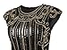 Vijiv 1920s Vintage Inspired Sequin Embellished Fringe Long Gatsby Flapper Dress, Glam Gold, L
