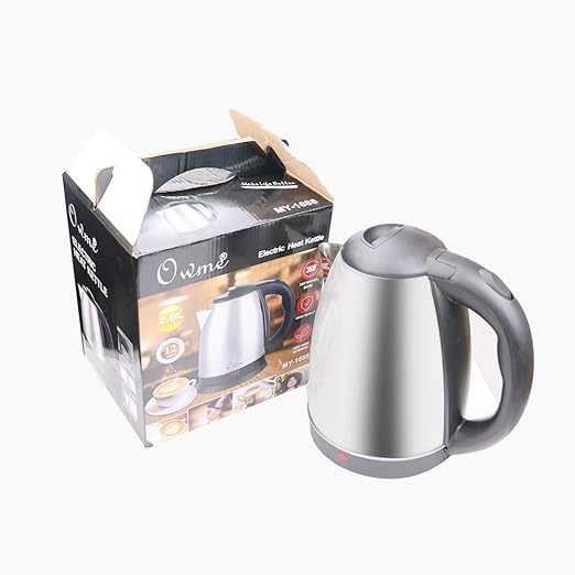 DCRYSTAL Electric Kettle with Stainless Steel Body 1.8 Litre (Silver)