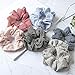 Ondder 6 Pack Large Chiffon Scrunchies Striped Hair Scrunchies Hair Bow Chiffon Ponytail Holder Hair Accessories for Women, 6 Colors