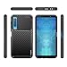 J&D Case Compatible for Galaxy A7 2018 Case, Carbon Fiber Pattern Drop Protection Shock Resistant Protective TPU Slim and Anti-Scratch Case for Samsung Galaxy A7 (Release in 2018) Bumper Case