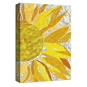 Canvas Wall Art Abstract Mosaic Collage Painting Artwork for Home Prints Framed - 12x18 inches