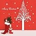 Amaonm Huge White Tree and Snowflakes, Elk Christmas Festival Wall Stickers Decorations Removable art Decor DIY Christmas Tree Wall Decal for Christmas Wall Living room Bedroom Shop Window Office