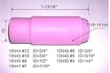 5pcs TIG Welding Torch Alumina Ceramic Cup Nozzles 10N48 #6 for Torch 17, 18 and 26