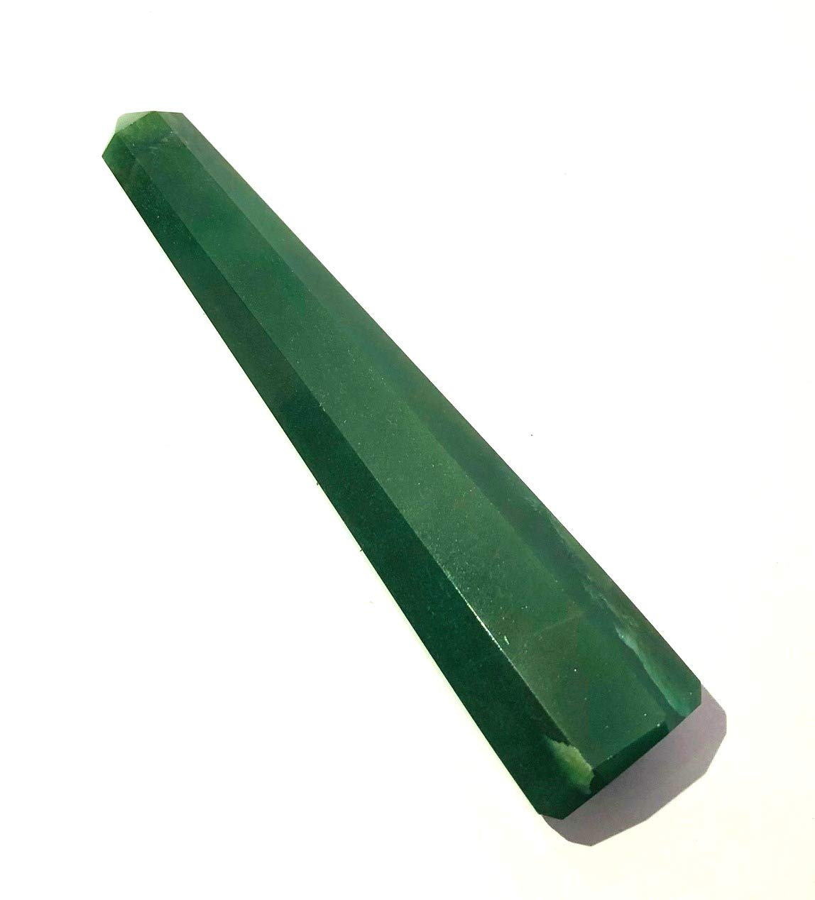 CRYSTALMIRACLE Green Aventurine Generator Point Crystal Healing Reiki FENG Shui Peace Meditation Energy Chakra Strength Aura