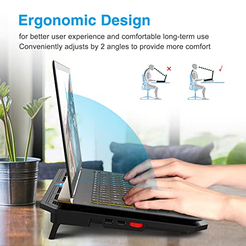 VOXON Laptop Cooling Pad, Ultra Quiet Laptop Cooler Cooling Pad with 6