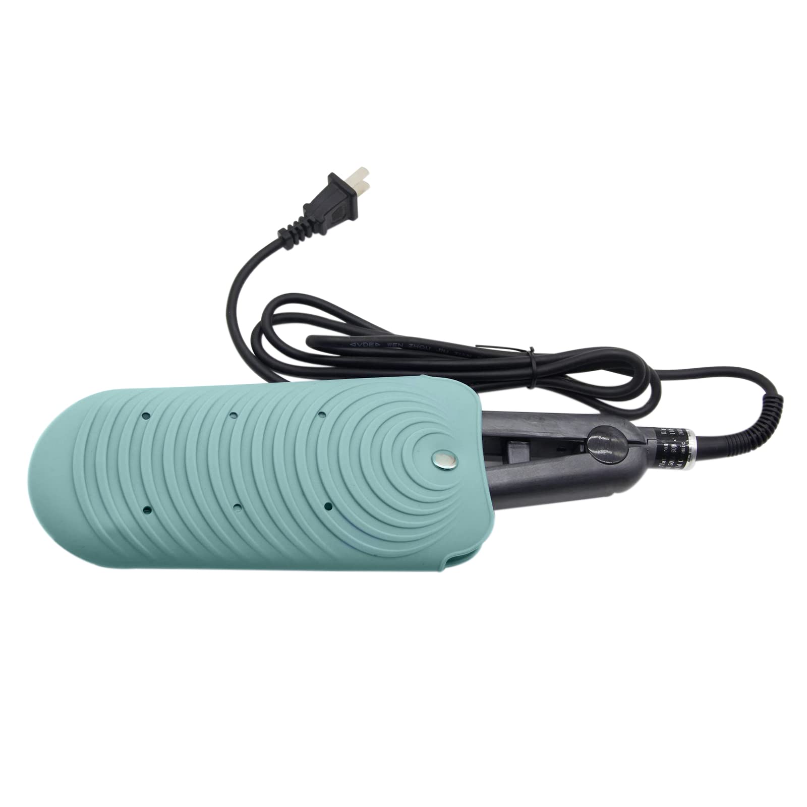 Heat Resistant Silicone Mat Pouch for Hair Styling Tools, Curling & Flat Irons Non-Slip Travel Cover, Small Portable Straightener Pad for Curler Wands Storage, Hot Waver (Green)