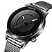 Watches,Men Watches,Business Design Simple Sport Black Analog Quartz Wrist Watch Thin Milanese Mesh Band
