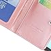 Samsung Note 8 Case, Note 8 Wallet Case, BENTOBEN Note 8 Flip Case Premium PU Leather Stripe Detachable Wrist Strap Magnetic Folio Wallet Phone Case Cover for Samsung Galaxy Note8 Cute Rose Gold/White