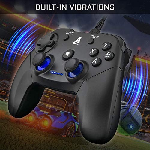 Controlador de jogos g-lab k-pad thorium para pc e ps3 com usb - vibração integrada - joystick para pc com windows 10-11, ps3, android (usb)