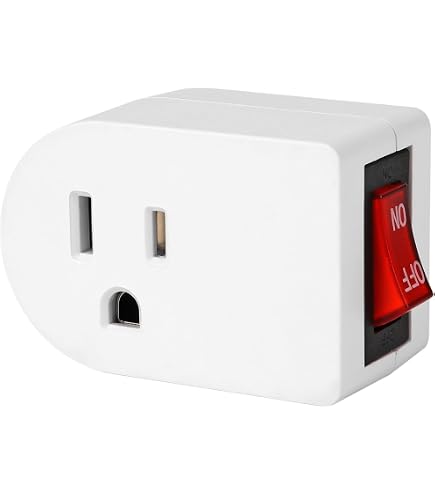 Uninex PS27 Single Outlet Switch With Amber Light – Energy Saving On/Off Power Control, ETL Listed, White