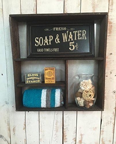 Rustic bathroom décor shelf, wooden shelves, rustic home décor, wall shelf, metal and wood shelf, rustic chic, home décor, cottage chic