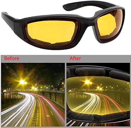 Car Drivers Goggles Night Vision Motocross Goggles Anti Glare Glasses (yellow lens)