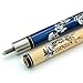 CUESOUL 57 inch 19oz 1/2 Maple Pool Cue Stick Kit- Rock The World Stylish Pattern Cue Design in Blue Paint