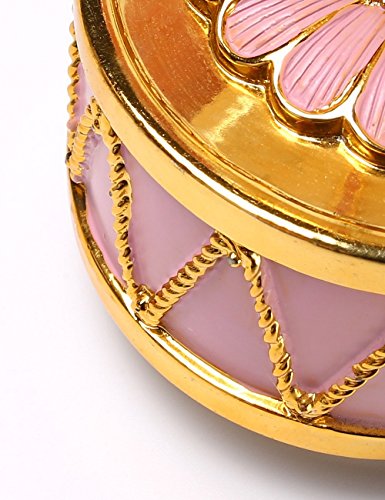 HoneyGifts Luxury Carousel Music Box, Happy Pony Design, for Kids (Pink & Gold)