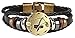 Hamoery Punk Alloy Leather Bracelet For Men Constellation Braided Rope Bracelet Bangle Wristband(Sagittarius)