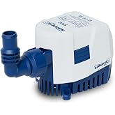 Attwood 5505-7 Sahara MK2 S500 (12V), Automatic Bilge Pump, 500 GPH, with Fittings (Elbow &amp; Straight), Direct Replacement for Attwood 4505-7