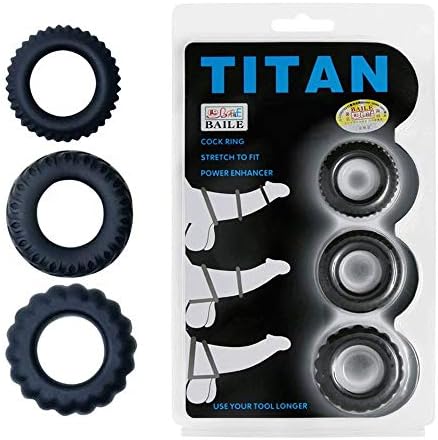 ఐ 3Pcs Rinġ Lockring Rinġ Male Lock Fine Rinġ Foreskin Resistance Complex Rinġ Husband and Wife Room Fun Supplies