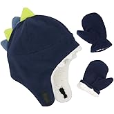 Baby Boy Sherpa Hats and Mittens Set Toddler Gloves Warm Fleece Winter Hat Baby Girl