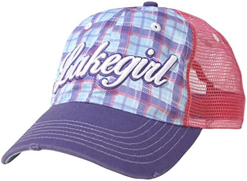 Lakegirl Gameday Plaid front weekend boating Fully adjustable outdoor hat