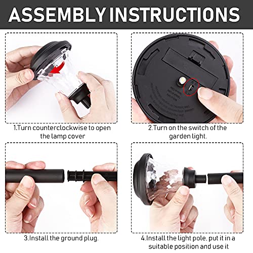6er Solarlampen für Außen, Solar Gartenleuchte mit IP65 Wasserdicht, Solarlampen für Außen Garten Solarleuchte Wegeleuchte Dekoration Licht für Außen Garten Fahrstraßen Sicherheits Lichter Patio