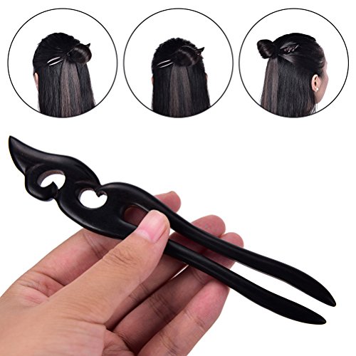 1 Pcs Wooden U-fat Plug Hair Fork Hair Clips Stick Pin Handmade Hair Accessories for Girls Womens by Team-Management