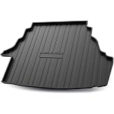 WGGDRAQQ Cargo Liners Fits Toyota Camry 2007-2011 Rear Trunk Floor Mats 3D Boot Tray All-Weather TPE Black