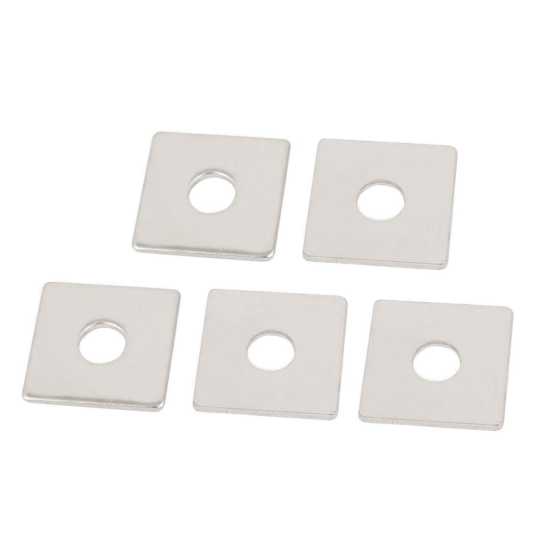 Sourcingmap M6 x 20mm Square Stainless Steel Flat Repair Plate Silver Tone 5pcs
