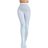 Zioccie 80 Denier Microfibre Tights for Women Soft Semi Opaque Solid Color High Waist Footed Pantyhose