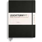 LEUCHTTURM1917 - Notebook Hardcover Master Classic A4+ - 235 Numbered Pages for Writing and Journaling (Black, Plain)