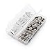 BRCbeads Assorted Flower Tibetan Silver Flower Metal Spacer Beads Mix Lot 120pcs per Box for Jewelry Making Findings