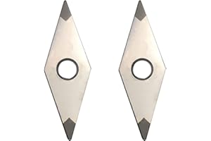 Zouzmin 2pcs turning indexble inserts VNMG160404 CBN-4 Cubic Boron Nitride suitable for high speed finishing of heat treated steel,sintered ferrous alloy and cast iron (VNMG160404 CBN-4)