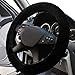 Zento Deals Stretch-On Vehicle Steering Wheel Cover Classic Black Car Wheel Protector
