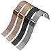 Pinhen 14mm Quick Release Watchband Mesh Stainless Steel Metal Watch Band Strap Bracelet for ASUS Zenwatch 3 / Pebble Time Round and Other Watches with 14mm Wide (Black)