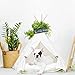 little dove Pet Teepee Dog(Puppy) & Cat Bed - Portable Pet Tents & Houses for Dog(Puppy) & Cat Beige Color 24 Inch with Thick Cushion